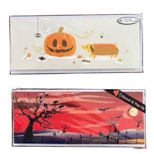 Up With Paper‎ Halloween Sound & Pop-Up Card Set of 2 New Pumpkin Witch